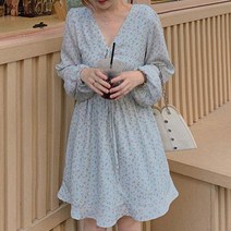 예쁜 꽃무늬 쉬폰 원피스 가을 하객룩 모임룩 코디- 6702269EA
