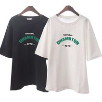 2개세트 여름 반팔 레터링 티셔츠 네츄럴T