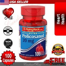 840994101839 119449 Piping Rock 울트라 폴리코놀 20mg 보조 100캡슐
