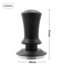 커피 용품 카페 스테인레스 스틸 커피 탬퍼 515358mm 에스프레소 안티 압력 편차, 블랙 58mm