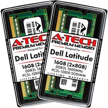 Dell Latitude E7440 E7240 E6540 E6440 E5540 E5440용 A-Tech 16GB(2x8GB) RAM | DDR3)DDR3L 1600MHz SODIMM PC3L-12800 노트북 메모리 업그레이드 키트, FREE, 단일