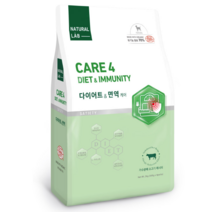 네츄럴랩 케어4 다이어트&면역 유기농 70% 기능성 건식사료, 다이어트, 2kg, 2개