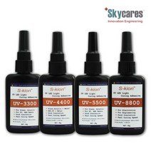 스카이케어스 UV-3300 경화접착제 LED 유리접착제 스마트폰수리 PCB수리 광경화 자외선 50g, 1개
