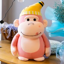 원숭이인형 고릴라인형, 핑크, 24cm