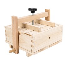 가정용 두부만들기 원목 누름판 나무틀 손두부 메주 두부틀 제조기 만드는기계 치즈제조, 28X28X9.5cm