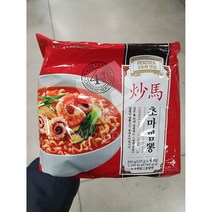 피코크 PEACOCK 초마짬뽕 125g x4입 깊은 불맛 칼칼 시원 국물 일품 짬뽕 고수 홍대 초마, 3개