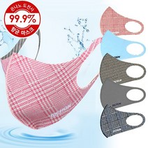 비크론 은나노 도전사 3D 연예인 항균 면 마스크, 1개, 1개, 레드패턴