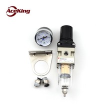 공압 공기 압축기 압력 필터 조정 밸브 aw2000-02 단일 오일 및 물 분리 소스 프로세서, [08] 16MM Fittings