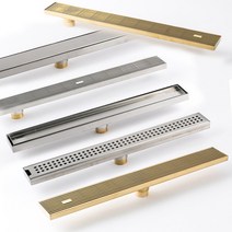 도무스 고급 트랜치S F T 600 800 스텐 실버 역류방지 냄새차단 욕실배수 타일 인서트, A-05.트랜치 T 600(센터형), 옵션A(트랜치-센터형)