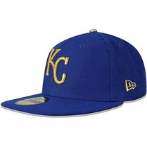 남성용 2017 MLB 게임 정통 온 필드 59Fifty 캡 모자 캔자스 시티 로열스 블루.