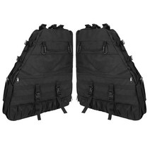 자동차 트렁크 정리함 가방 보관함 수납지프 랭글러 jk rubicon 4-door 07-19 jl 화물 도구 방수 멀티 포켓 주최자용 롤 바 보관 케이지, 검은 색