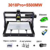 목공 공방 우드카빙미니 CNC3018 CNC 3018 프로 레이저 나무 조각기 라우터 기계 GRBL ER11 취미활동 DIY, 05 Add 5500mw laser