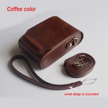 PU 가죽 케이스 Leica V-LUX20 하드 protable 파우치 커버 어깨 스트랩, 01 Coffee