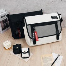 쥬벨로 큐리안 청소년 메신저백 캔버스 슬링 크로스 대학생 메신져 옆으로메는 어깨가방