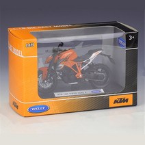 Welly 118 KTM 1290 슈퍼 듀크 R 합금 스포츠 바이크 오토바이 모델 다이캐스트 금속 거리 경주 어린이 선물, [02] With retail box
