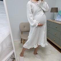 도트 수유복원피스 산모복 산후조리복 임산부홈웨어 수유원피스