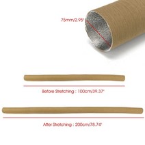 알루미늄 주름관 호스 자바라 닥트 242642607590mm 자동차 히터 덕트 파이프 에어 디젤 주차 히터 라인 webastodometicplaner 용 호일 191, 9