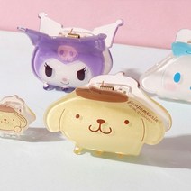 산리오 집게핀 쿠로미 머리핀 시나모롤 헤어클립 아크릴 왕집게핀, 4.헬로키티