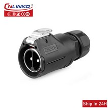 Cnlinko LP28 산업 2pin 방수 45A 전기 AC500V 6AWG 남성 플러그 여성 소켓 원형 케이블 와이어 전원 커넥터 568142, 02 LP-28 2pin plug_01 2P, 02 LP-28 2pin plug_01 2P