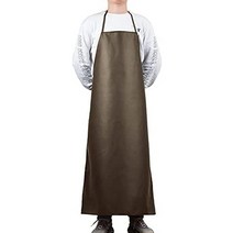 앞치마 아웃도어 가죽앞치마 고무앞치마 방수 내유성 식품가공 수산양식 세차멜빵바지용, 카키