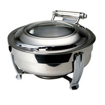 원형슬로우다운챠핑디쉬(금장 은장스텐드) 알콜용 전기용 JH-017 16호 400*290(H) 240(H), 은장-알콜용
