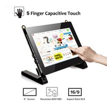 컴퓨터 모니터 uperfect 7 인치 hdmi lcd 모니터 1024600 ips 성, 협력사, 5인치 5b01, 영국 플러그