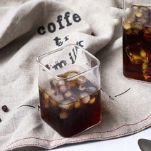 내열 스타일 내열강화 통 북유럽 유리컵 강화 L-250ml 풍 형 투명 사각 유리 물컵 일반컵, SD 본상품선택