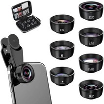 카메라렌즈 호환 mm+아랑 캐논 50mm1.8 24-70 rf 24-105 100mm 매크로 렌즈 카메라 폰 렌즈 4K HD 슈퍼 매, 04 3-in-1 Lens Kit