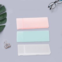 라스고 플라스틱 무지 반투명 필통 투명필통, S, 파스텔 필통_핑크