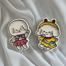 다다룸 무쿠무쿠 강아지석고방향제 향기 차량용 자석용 선물 퇴사 기업 돌 답례품 반려견, 푸들유치원생, 차량용 롱클립, 미드나잇자스민