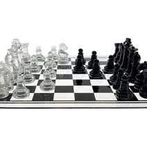 체스 판 보드 게임 아크릴 파손 방지 우아한 유리 조각 세트 35cm 원목 대형 225, s20cm