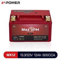 가와사키 Z650RS 브이파워 리튬 인산철 MX12 배터리 유아사 YTZ10S 호환, 1개