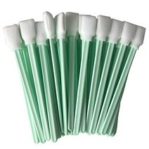 100pc 5.1” Square Rectangle Foam Cleaning Swab Sticks for Solvent Format Inkjet Printer Roland Optic, 1