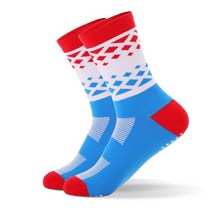 중간 송아지 야외 사이클링 양말 스포츠 자전거 미끄럼 양말 통기성 및 착용 가능한 러닝 양말 F, 푸른, 1-엘(40-45)