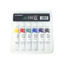 [알파] [비비드]마블링물감세트 12mlx6색, 옵션없음:[6332760]옵션없음