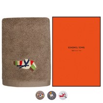 [송월타올]고운자수 1매 선물세트+케이스 기념수건 답례품, 색상:골고루(랜덤)
