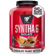 BSN SYNTHA-6 ISOLATE 신타-6 아이솔레이트 딸기 밀크쉐이크맛 1.82kg, 초콜릿 땅콩 버터, 48인분(1팩)