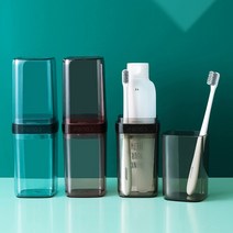 모즈 투명 휴대용 칫솔케이스 / 양치컵 여행용 칫솔통, 블루
