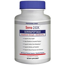 Lyndon Fields Serra-250K Serrapeptase 250 000 SPU - Supports Healthy Sinuses 90 Delayed Release Cap, 1, 기타