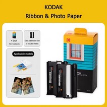 사진인화기 핸드폰 포토프린터 c210r 용 kodak 폴라로이드 인화지 minishot 휴대 전화 특수 리본 432inch 60 매 정사각형, 4인치 80매