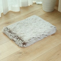 강아지 고양이 쿨매트 대형 정형 외과 개 침대 부드러운 플러시 애완 동물 매트리스 폼, 커피와 화이트, S 40x30CM