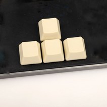 키보드 커스텀 분필 키캡 파스텔 키스킨 루프 키켑, 단일사이즈, WASD 베이지 4개