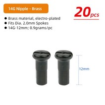 자전거바퀴 초경량 알루미늄 스포크 캡 14G 14mm CNC 가공 알루마이트 합금 니플 MTB 로드 바이크 휠 림 황, 18 CU 14G 12mm BK 20P