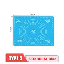 스파반죽기 스파믹서 반죽 패드 매트 실리콘 베이킹 피자 제조기 패스트리 주방 도구 빵집 요리, 08 50x40cm Blue