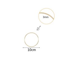 화관 생화같은조화 10-40cm 금 철 금속 반지 화환 꽃 랙 웨딩 신부 들러리 핸드, 1개 10cm