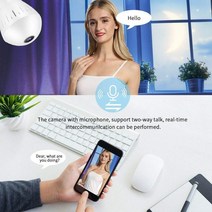 IP 카메라 CCTV IP 사진기 Wifi 360 ° 파노라마 야간 시계 양용 오디오 Fi, 02 Camera Add 16G Card