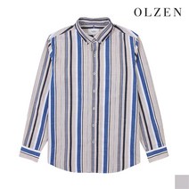 올젠 믹스 라인 스트라이프 컴포트 셔츠 ZOA1WC1101