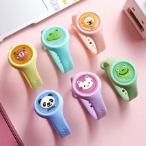 JJINSHOPPING 톡톡 LED 모기팔찌 유아 팔찌 스피너팔찌 6개묶음, 원형 랜덤 6개
