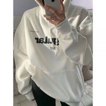 HOUZHOU 한국 스트리트웨어 겨울 따뜻한 회색 후드 여성 특대 2022 패션 벨벳 느슨한 블랙 Kpop 스웨터 풀오버
