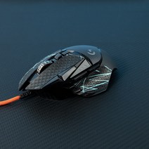 로지텍 G502 Hero SE 마우스 그립 테이프 모음, 무선, 블랙블루 (0.4mm)